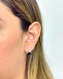 Ear Hook X - Semijoia Banhada a Prata