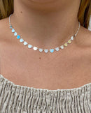 Colar Choker Coração Chapinha - Prata - Áurea Acessórios