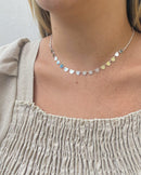 Colar Choker Coração Chapinha - Prata - Áurea Acessórios