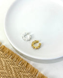 Piercing Fake Bold Cravejado - Semijoia Banhada a Ouro 18k