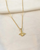 Colar Pingente Abelha - Semijoia Banhado em Ouro 18k