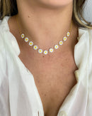 Colar Choker Margaridas - Dourado - Áurea Acessórios