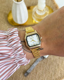 Relógio Feminino Quadrado Analógico Pequeno