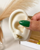 Brinco Raminho - Semijoia Banhado em Ouro 18k