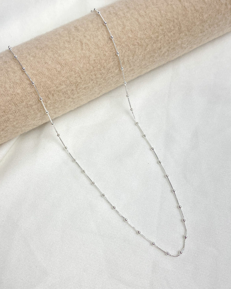 Colar Veneziana Bolinhas - Semijoia Banhado a Prata