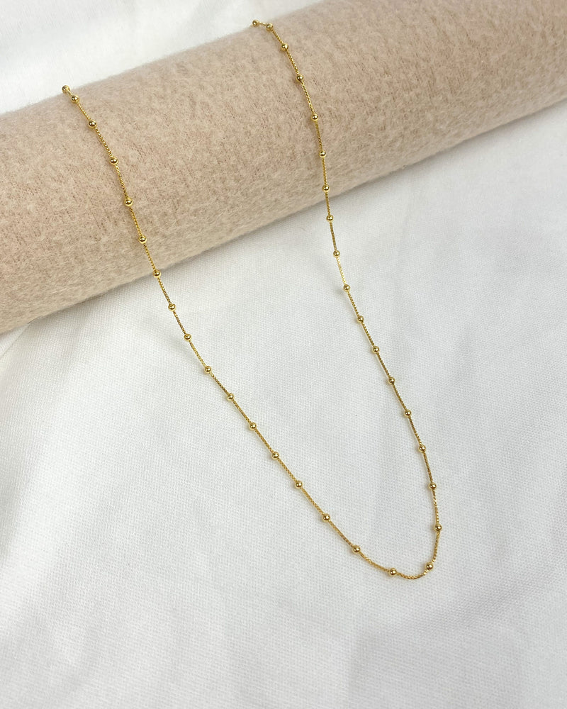 Colar Veneziana Bolinhas - Semijoia Banhado em Ouro 18k