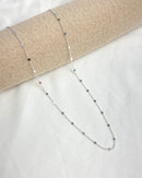 Colar Círculos Amassados - Semijoia Banhado a Prata