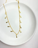 Colar Gotinhas Penduradas - Semijoia Banhado em Ouro 18k