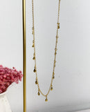 Colar Gotinhas Penduradas - Semijoia Banhado em Ouro 18k
