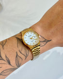 Relógio Feminino Redondo Casio Dourado 30mm