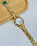 Relógio Feminino Redondo Casio Dourado 30mm