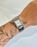 Relógio Feminino Quadrado Boxy Prata 25mm
