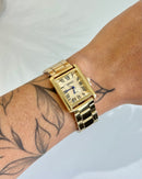 Relógio Feminino Quadrado Boxy Dourado 25mm