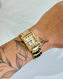 Relógio Feminino Quadrado Boxy Dourado 25mm