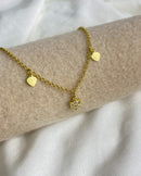 Pulseira Florzinha Cravejada - Semijoia Banhado em Ouro 18k