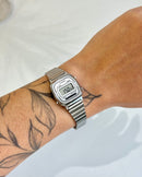 Relógio Feminino Digital Mini Casio Prata 23mm