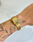 Relógio Feminino Digital Mini Casio Dourado 23mm