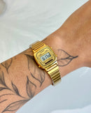 Relógio Feminino Digital Mini Casio Dourado 23mm