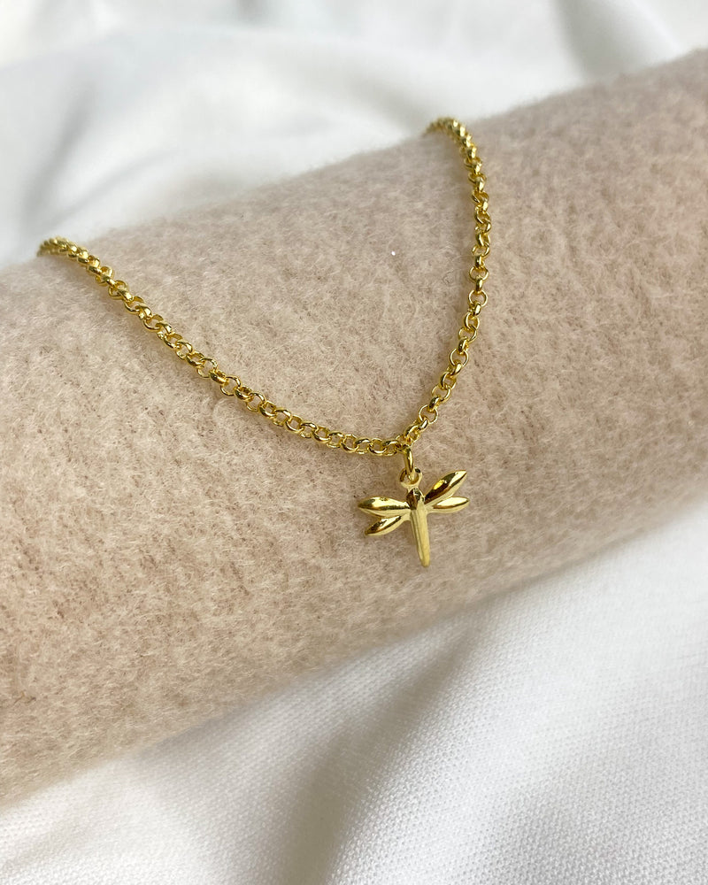 Pulseira Libélula - Semijoia Banhado em Ouro 18k