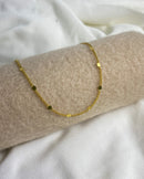 Pulseira Círculos Amassados - Semijoia Banhado em Ouro 18k