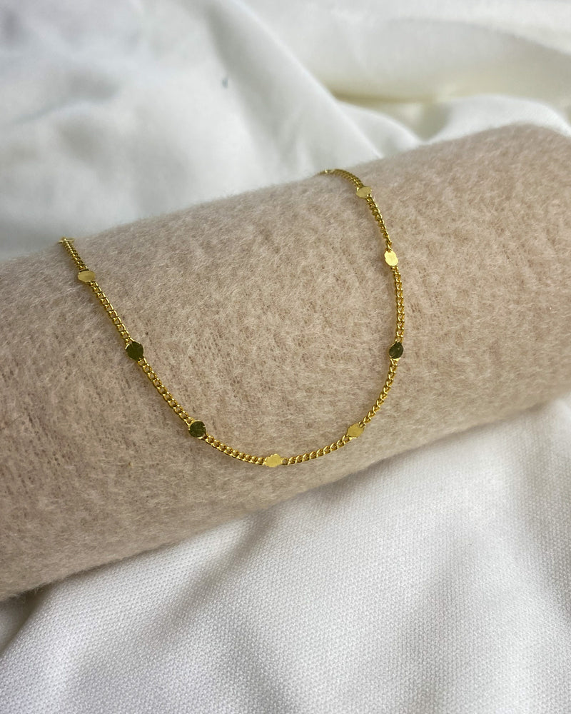 Pulseira Círculos Amassados - Semijoia Banhado em Ouro 18k