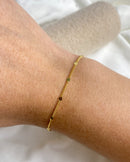 Pulseira Círculos Amassados - Semijoia Banhado em Ouro 18k