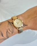 Relógio Feminino Pulseira Aura Dourado 25mm