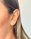 Trio de Brincos Ponto de Luz - Semijoia Folheada a Ouro 18k