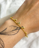 Pulseira Círculos Pendurados  - Semijoia Banhado em Ouro 18k