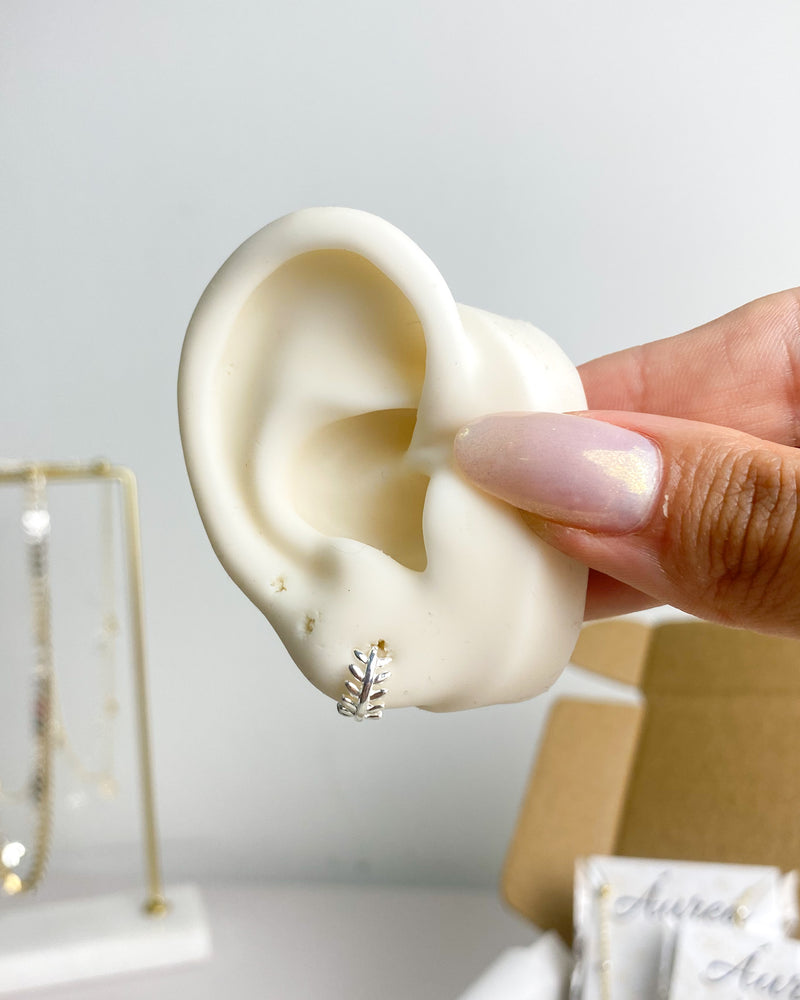 Argolinha Raminhos - Semijoia Banhado a Prata