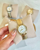 Relógio Feminino Pulseira Aura Dourado 25mm