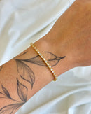 Pulseira Riviera Zircônia Redonda - Semijoia Folheada a Ouro