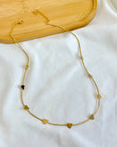 Colar Choker Corações Fixos - Semijoia Folheada a Ouro 18k