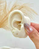 Piercing Coração Liso Daith Aço Cirúrgico PVD