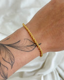 Pulseira Fio Baiano Trançada - Semijoia Folheada a Ouro 18k