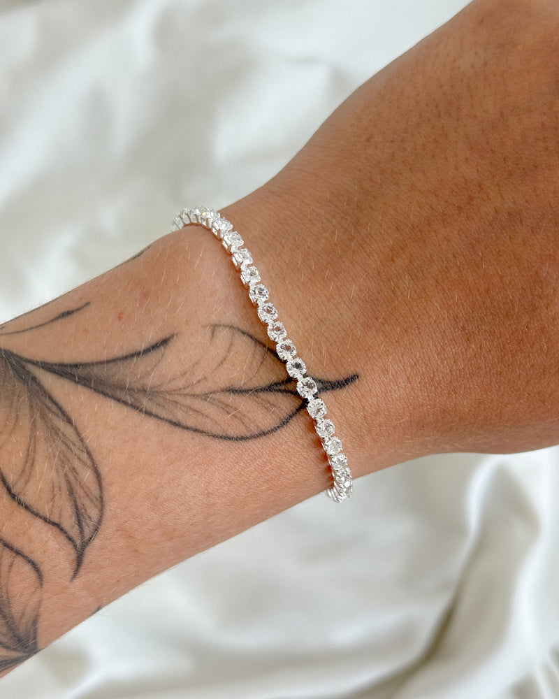 Pulseira Riviera Quadrada - Semijoia Folheada a Prata