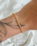 Pulseira Riviera Quadrada - Semijoia Folheada a Ouro 18k