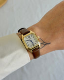 Relógio Feminino Boho Couro Dourado