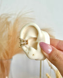 Piercing Fake Medusa Cravejado - Semijoia Folheada a Ouro 18k