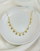 Colar Choker Medalhas Peduradas - Semijoia Folheada a Ouro 18k