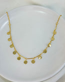 Colar Choker Medalhas Peduradas - Semijoia Folheada a Ouro 18k