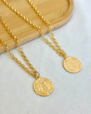 Colar Medalha São Bento - Semijoia Folheada a Ouro 18k