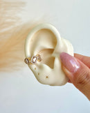 Piercing Fake Formas Cravejado - Semijoia Folheada a Ouro 18k
