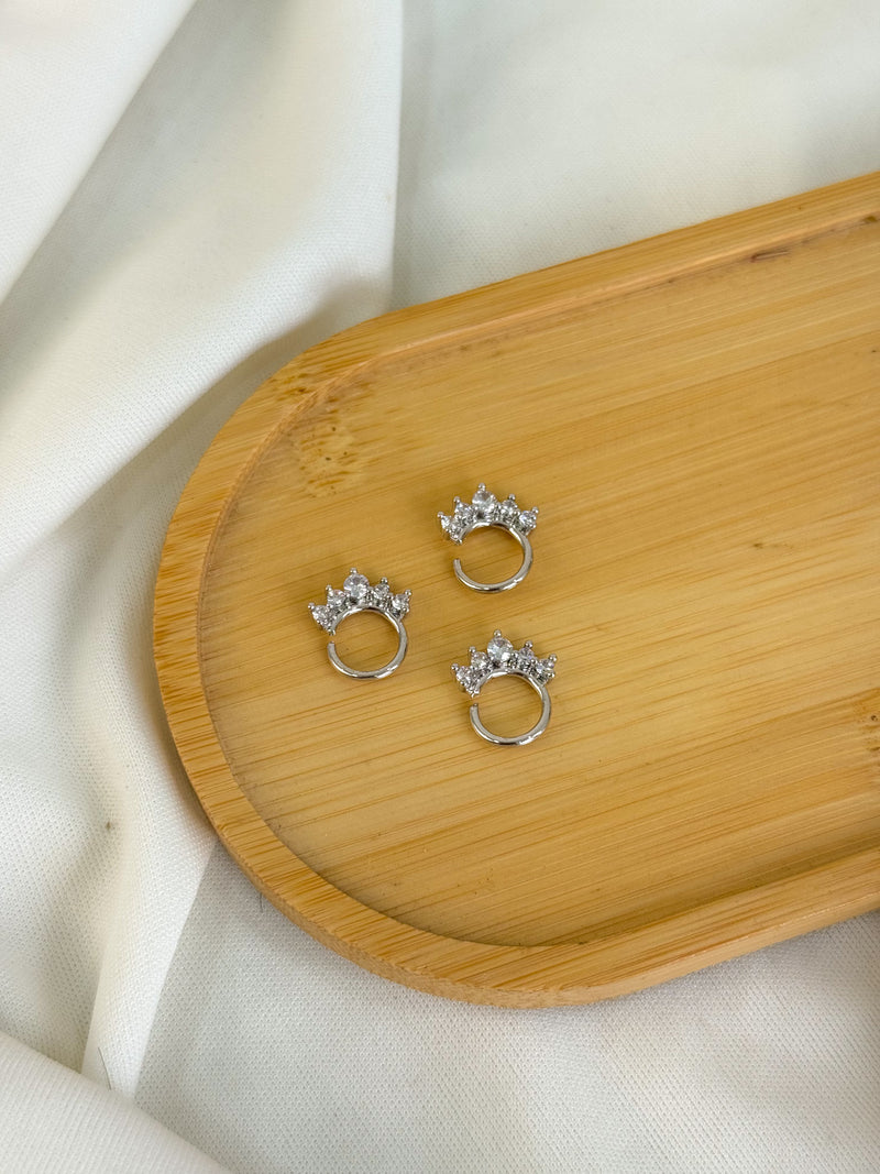 Piercing Helix Daith Septo Cravejado Aço Cirúrgico