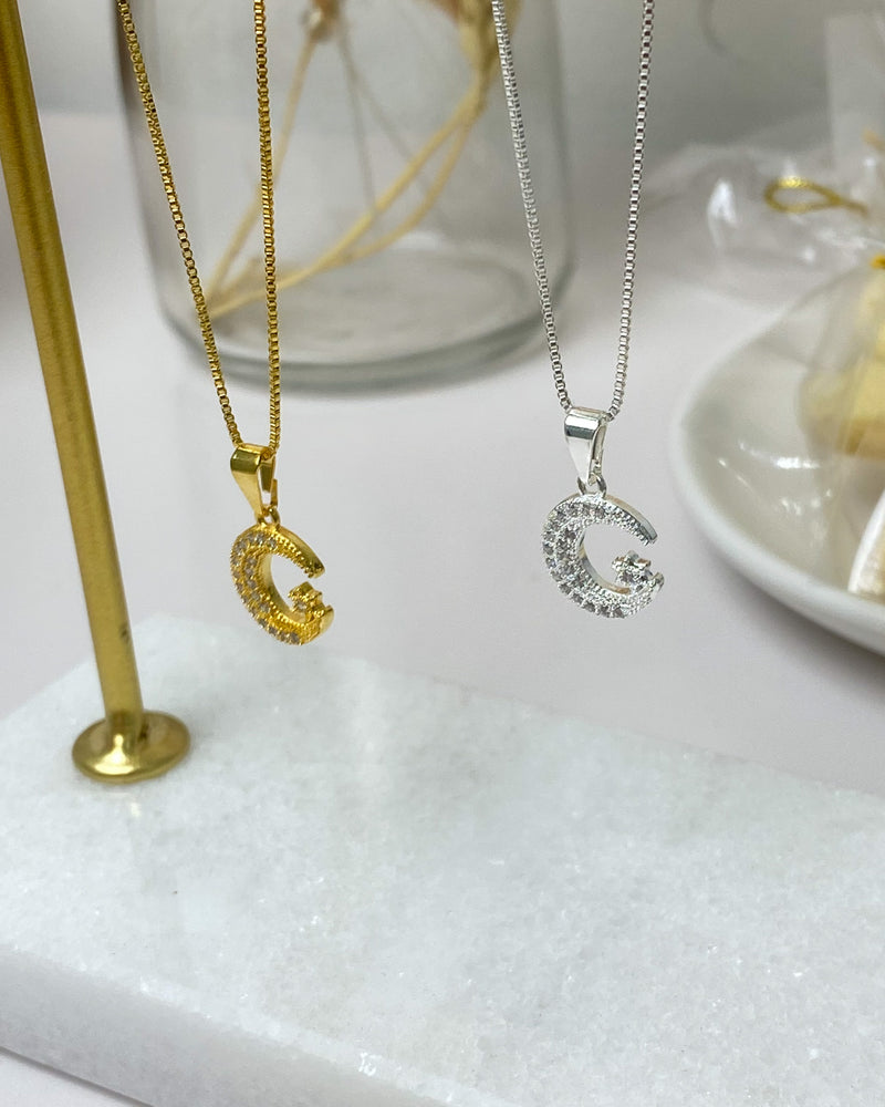 Colar Lua com Estrelinha Cravejado - Áurea Acessórios