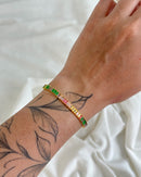 Pulseira Zircônia Baguete Colorida - Semijoia Folheada a Ouro 18k