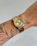 Relógio Feminino Aurora Dourado 33mm