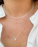 Conjunto de Colares Minimalista - Semijoia Folheada a Prata