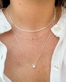 Conjunto de Colares Minimalista - Semijoia Folheada a Prata