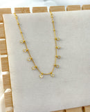 Colar Choker Corações com Zircônia - Semijoia Folheada a Ouro 18k